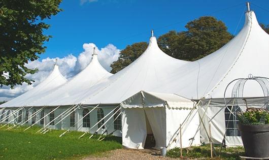 portable restrooms arranged for a event, providing quick and easy access for attendees in Liberty Hill